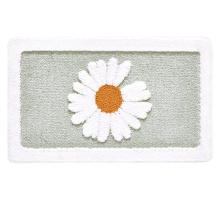 Tapis de bain sans glissement de marguerite tapis de bain épaissi pour la salle de bain absorbant de salle de bain ultra douce tapis tapis de chevet en microfibre moelleux